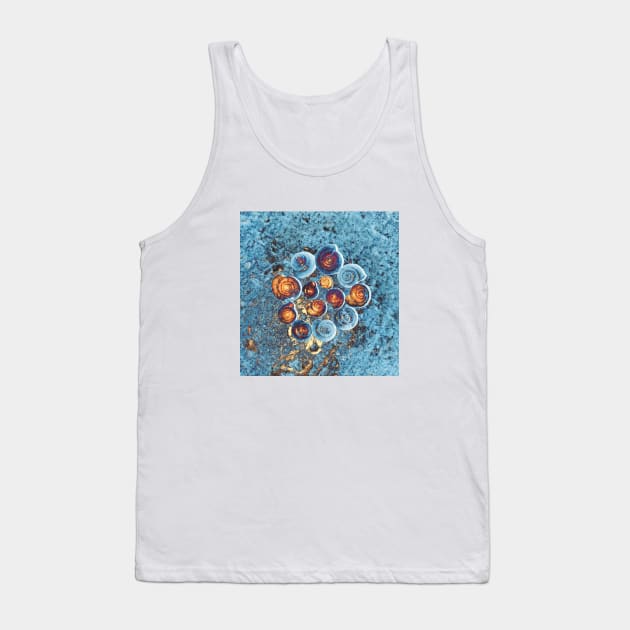 Snail Shells- Turquoise Tank Top by Shanzehdesigns